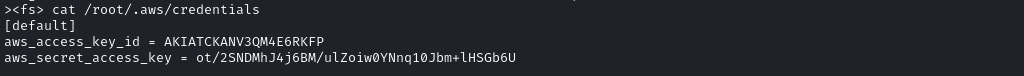 With AWS credentials inside! We'll add these to our loot stash.