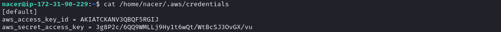The output above shows AWS credentials and Azure credentials for nacer. Let’s take a closer look!