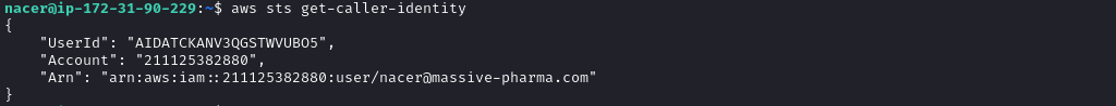 Let’s see if any AWS credentials are currently active on the box: