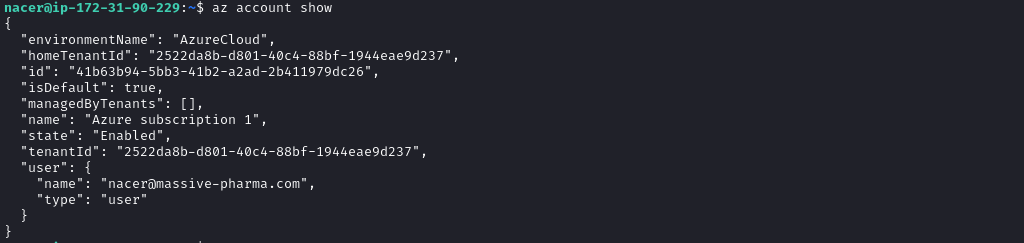 What about the Azure credentials we found? Heading back to web-prod we can also check if any Azure