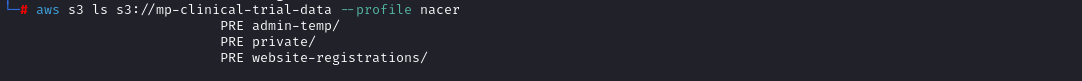 We still get AccessDenied so it may be related to Nacer’s permissions. I tried various aws cli commands to
