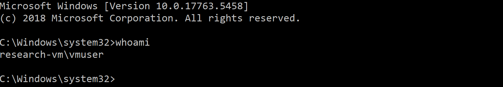 Once the CMD session has been created, access it by executing the command ch -sn Cmd001 . This connects you
