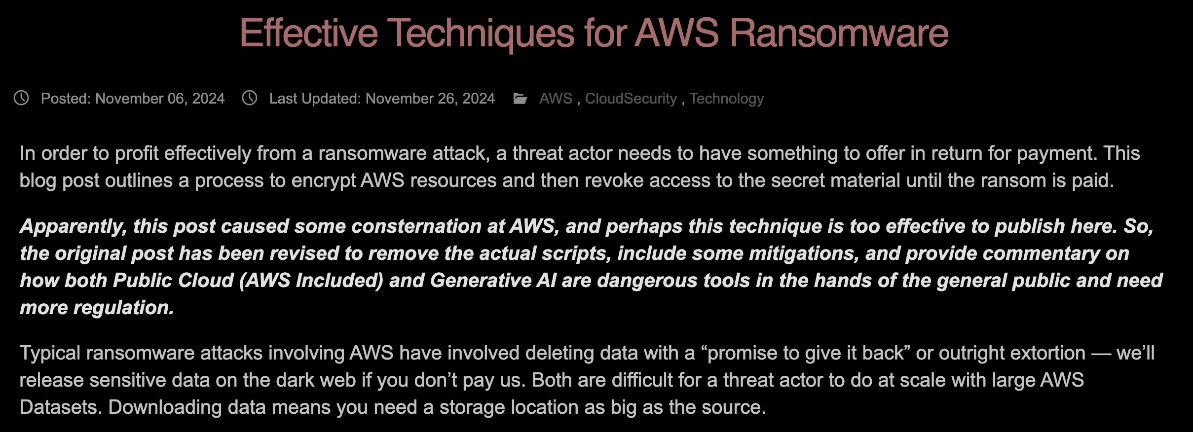 However, while AWS KMS enhances cloud security, it can also present risks if not properly configured. Chris