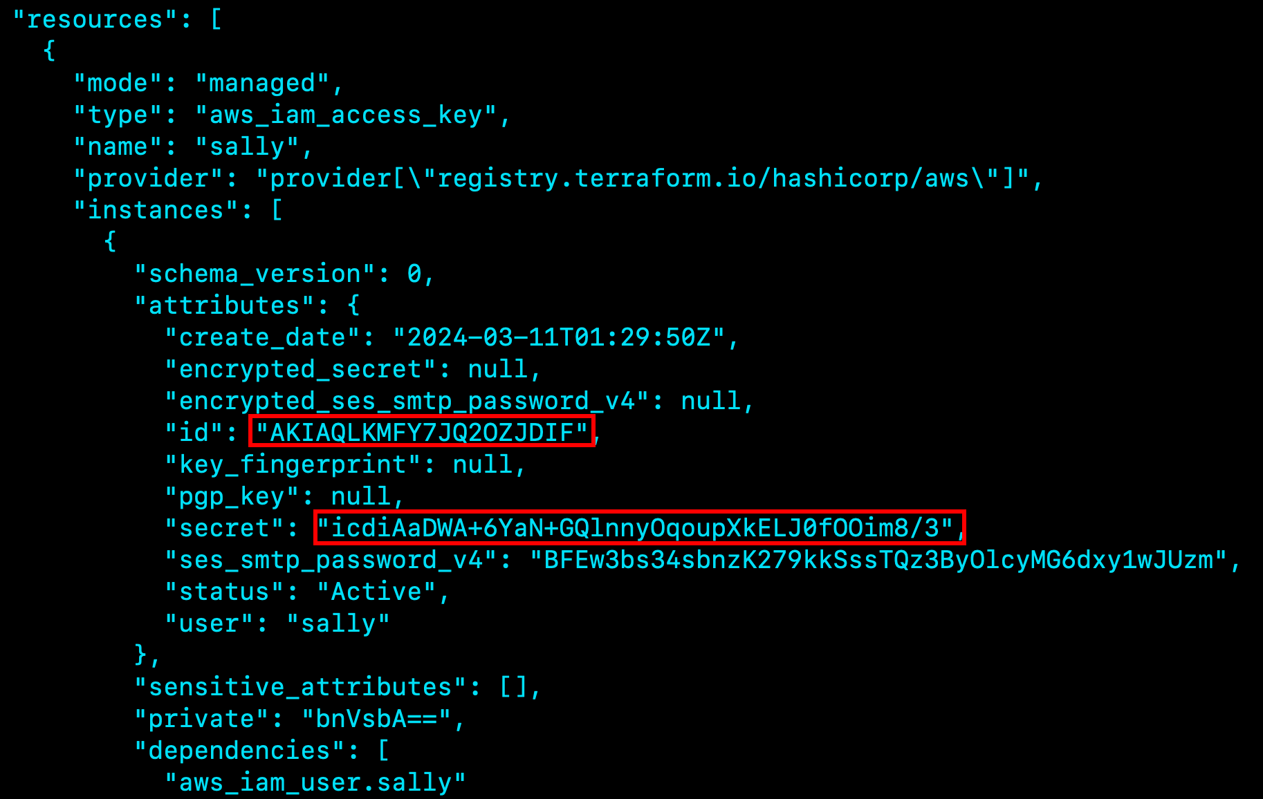 We found Sally's AWS access keys!