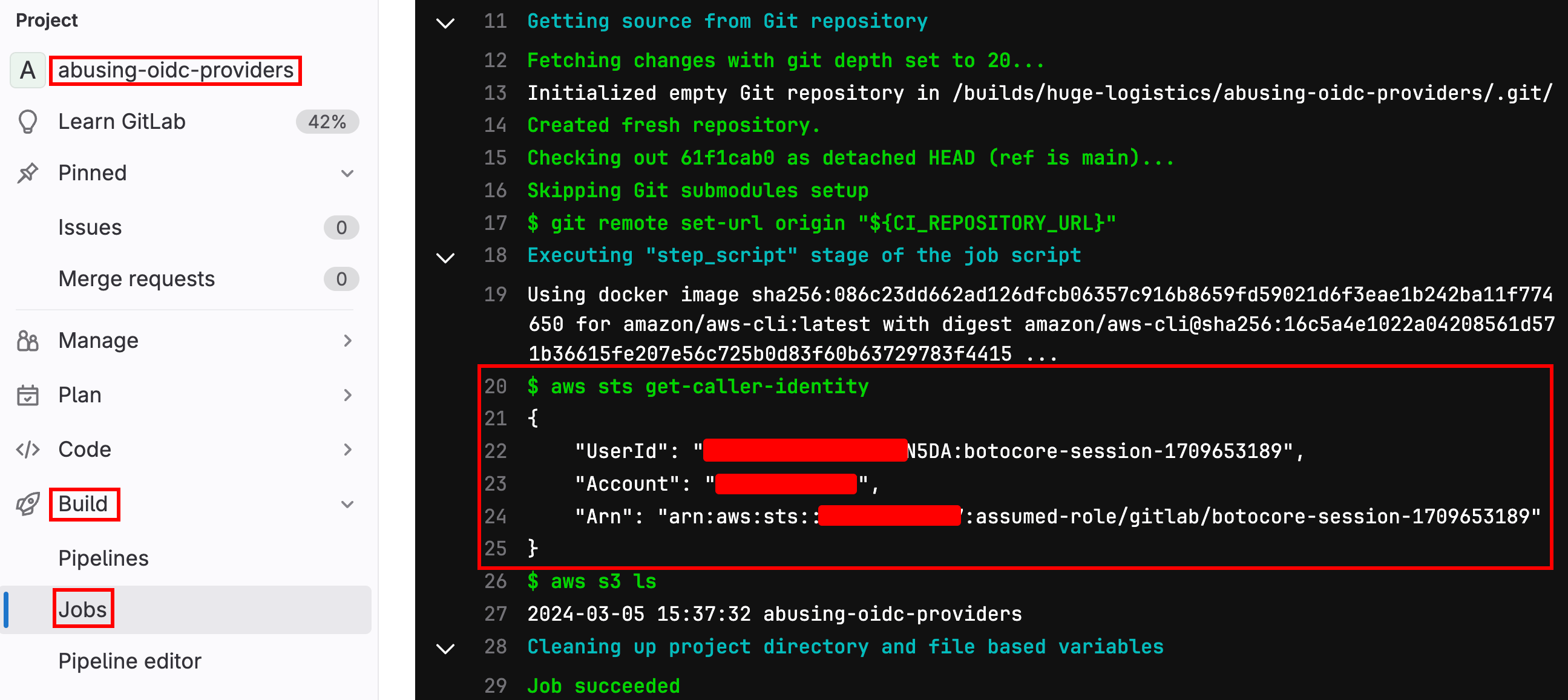 #.gitlab-ci.yml variables: AWS_DEFAULT_REGION: us-east-1 AWS_PROFILE: "oidc" oidc: image: name: