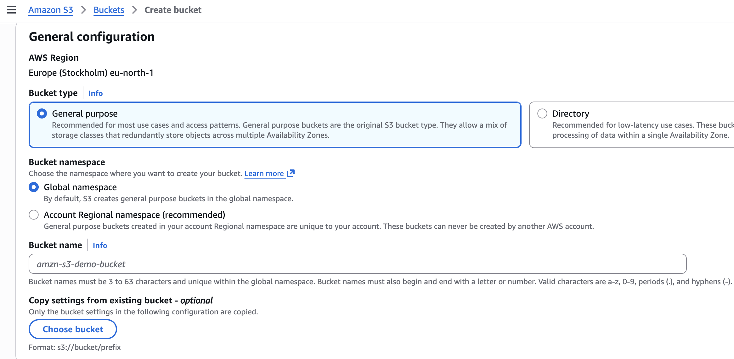 A new S3 namespace - and a new problem