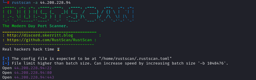 $ rustscan -a 44.208.228.94