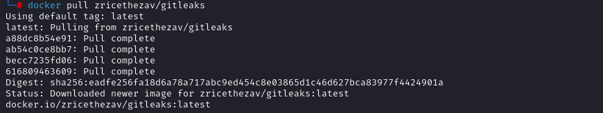 $ docker pull zricethezav/gitleaks