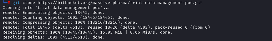 $ git clone https://bitbucket.org/massive-pharma/trial-data-management-poc.git