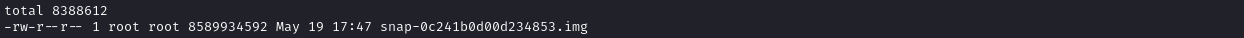 You should now have the snapshot downloaded to your current working directory:
