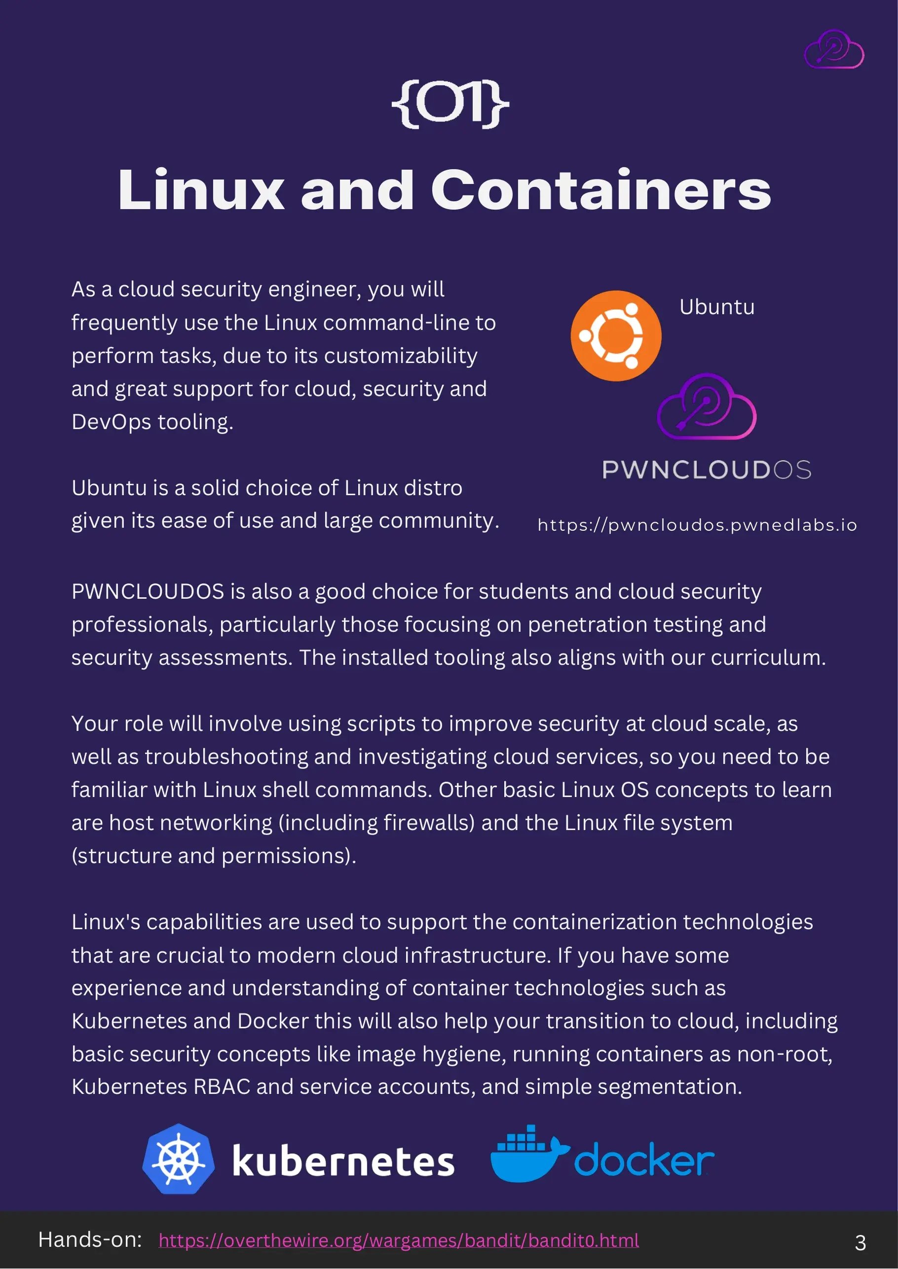 Step 01, Linux and containers for cloud security engineers